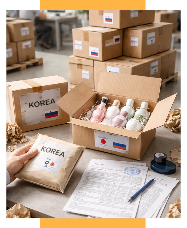 Доставка косметики из Кореи от 8645 р. под ключ | СетСервис-Нжк